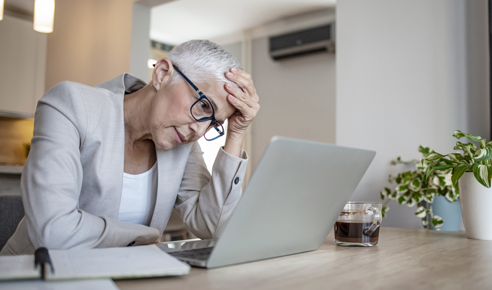 Overwhelmed Female Entrepreneur